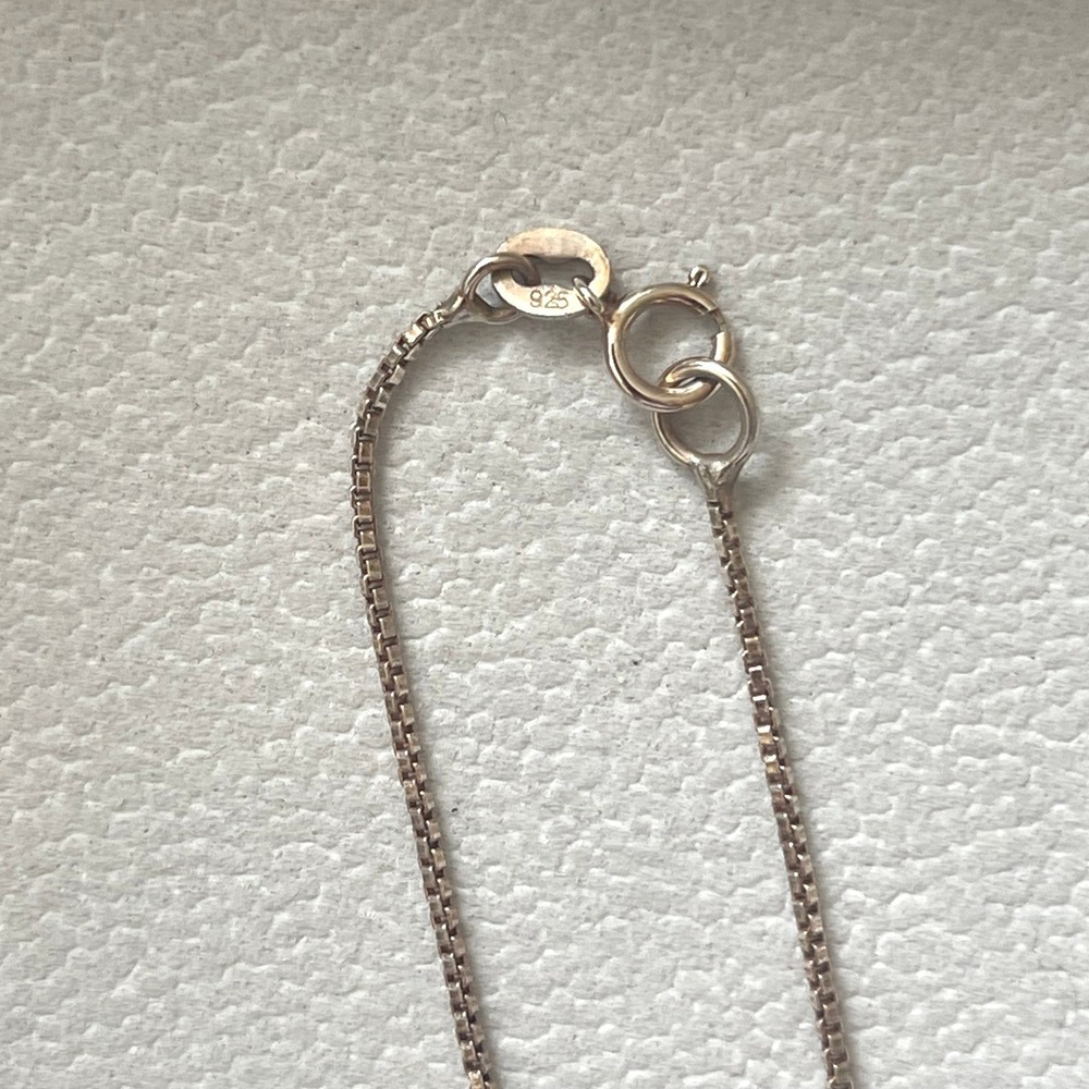 Aquamarine Pendant Necklace Sterling Silver 925 Gold Vermeil Leaf Branch 17" - Picture 9 of 10